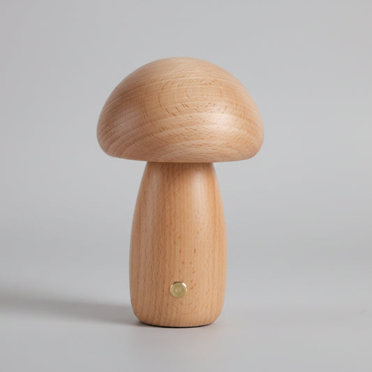 Duru - Wooden Mushroom Table Lamp