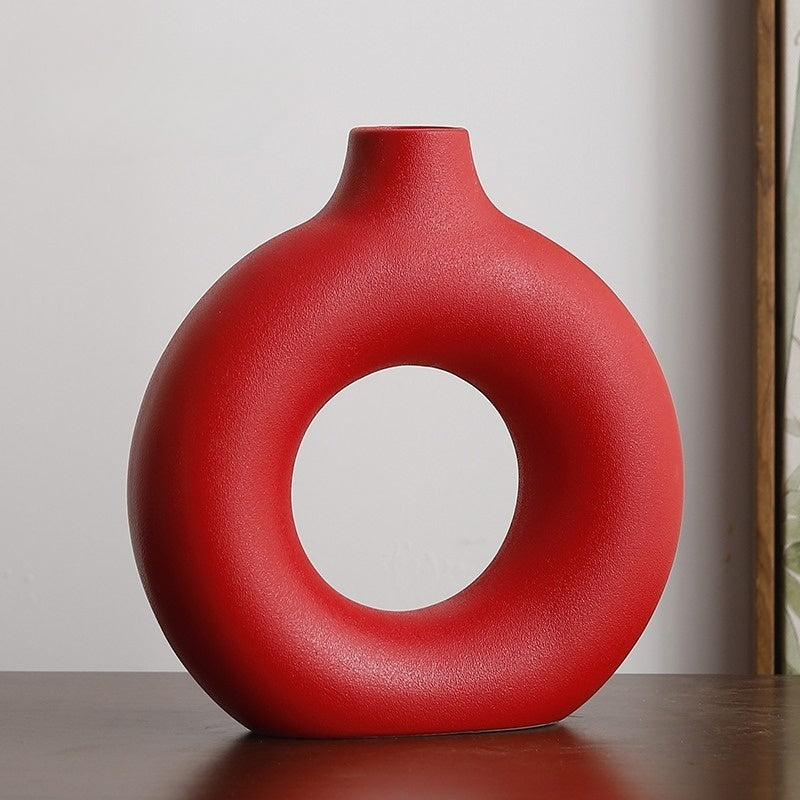 Inanis - Modern Geometric Ceramic Home Decor Vase