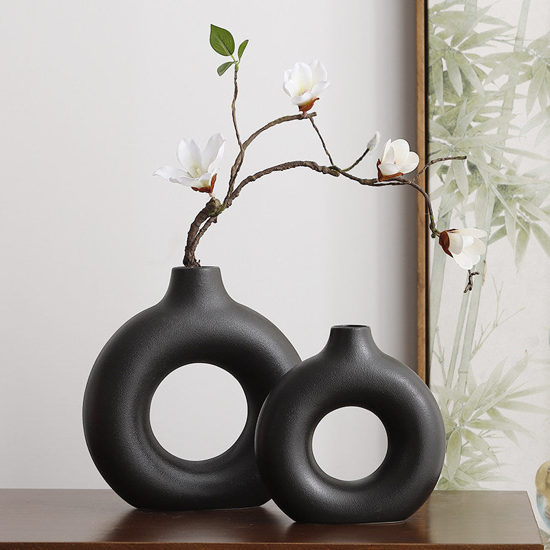 Inanis - Modern Geometric Ceramic Home Decor Vase