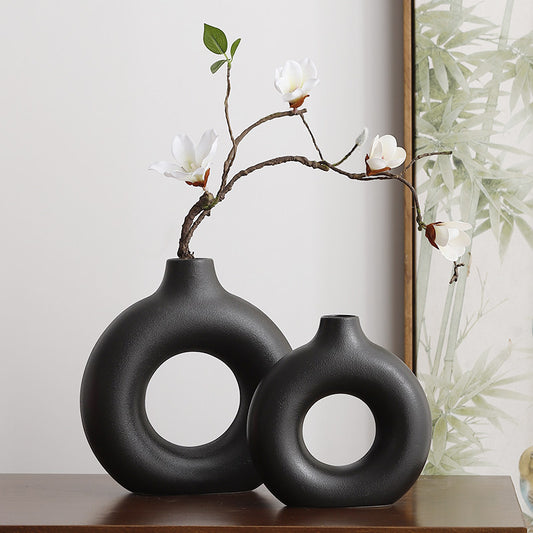 Inanis - Modern Geometric Ceramic Home Decor Vase