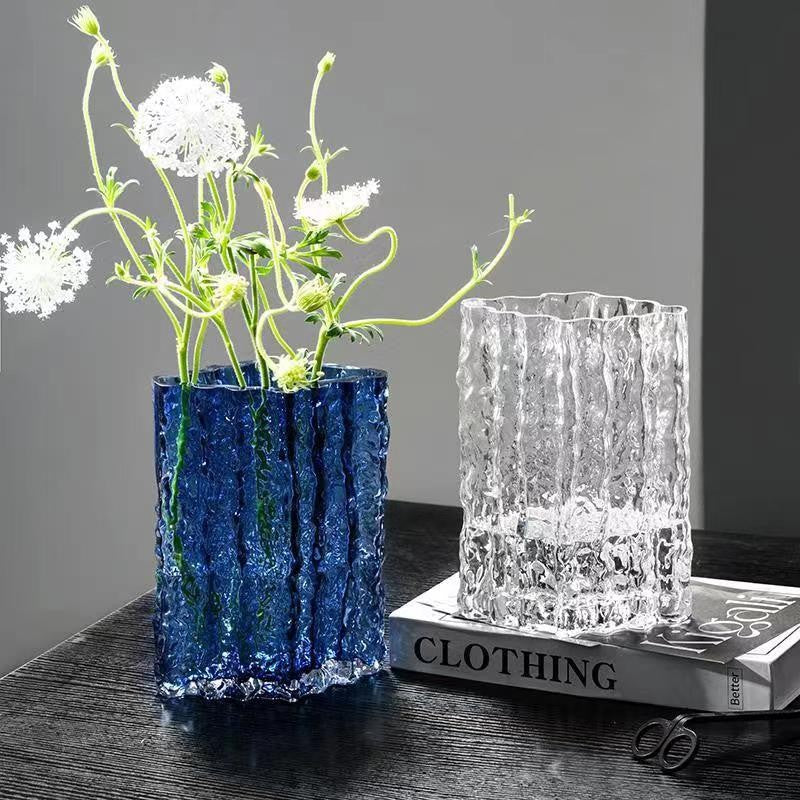 Glacies - Modern Cylindrical Glass Flower Vase