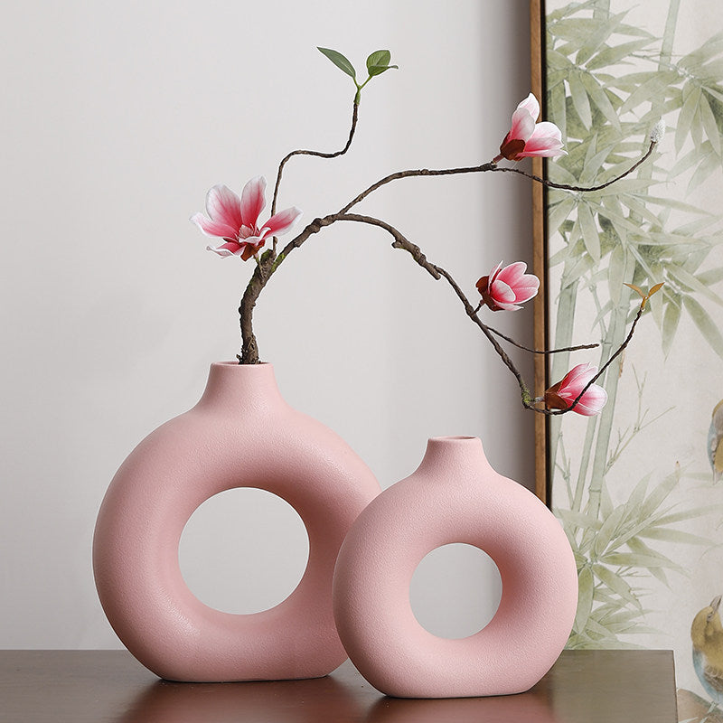 Inanis - Modern Geometric Ceramic Home Decor Vase