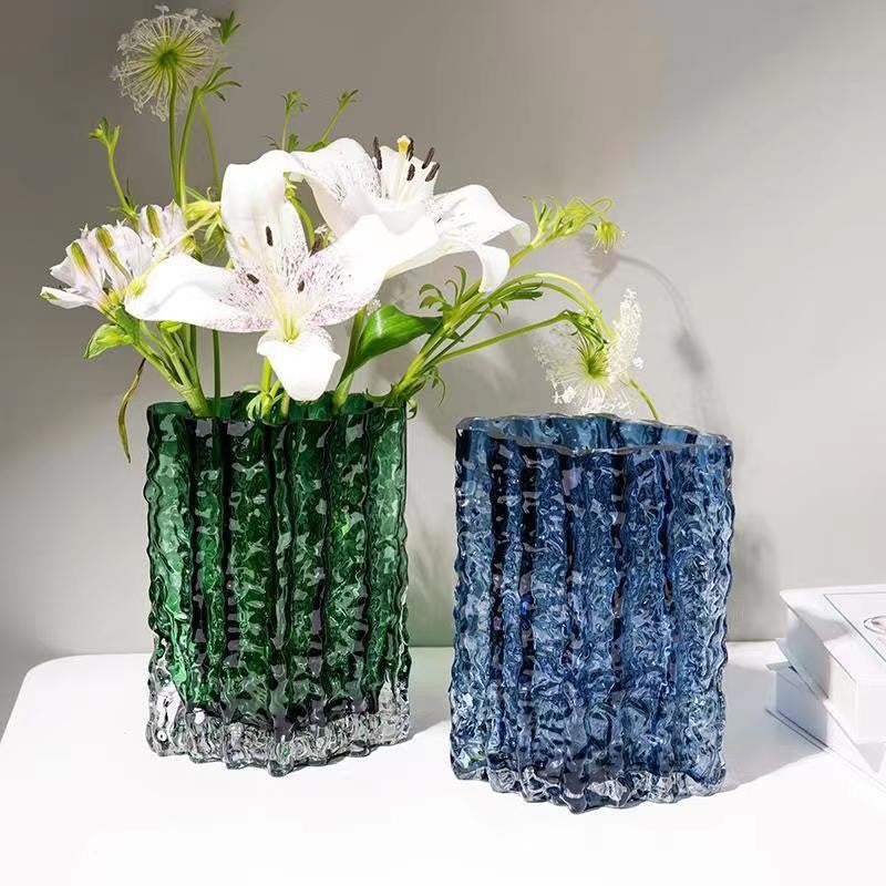 Glacies - Modern Cylindrical Glass Flower Vase