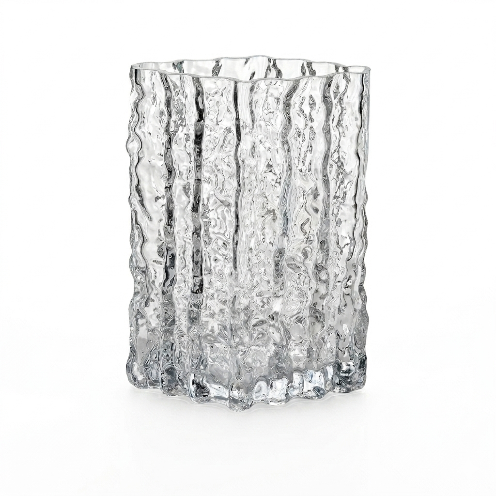 Glacies - Modern Cylindrical Glass Flower Vase