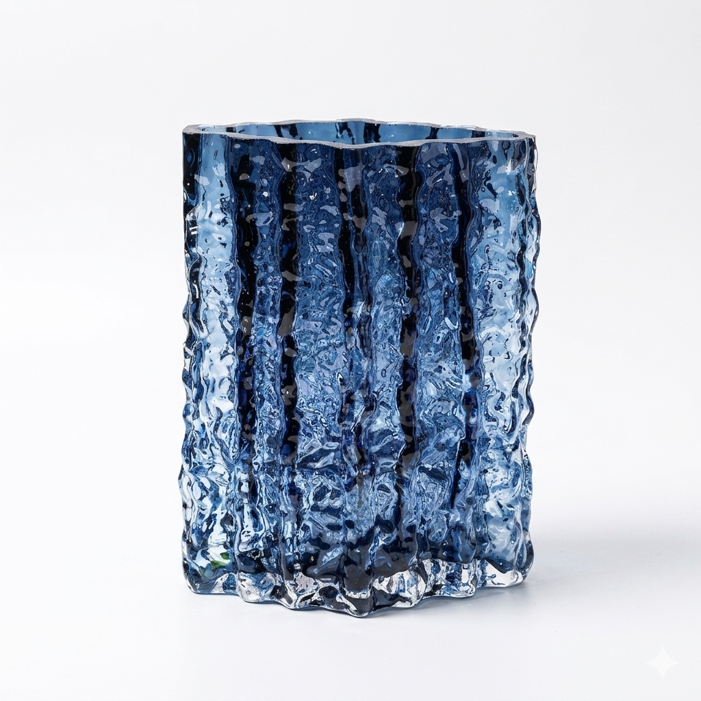 Glacies - Modern Cylindrical Glass Flower Vase