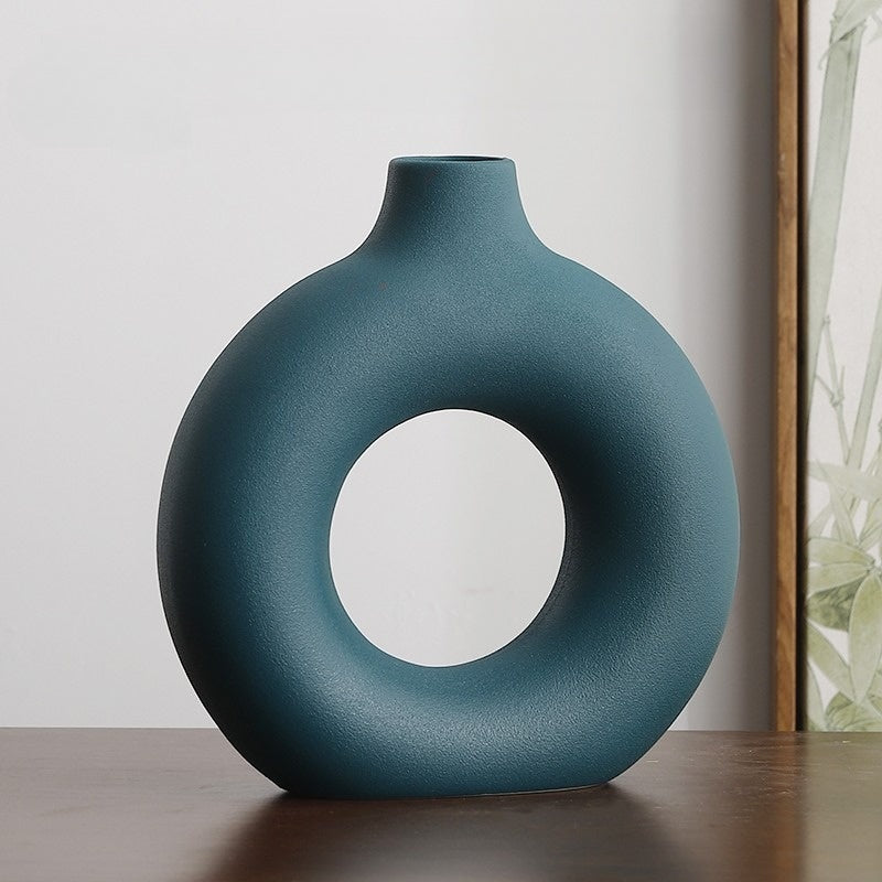 Inanis - Modern Geometric Ceramic Home Decor Vase