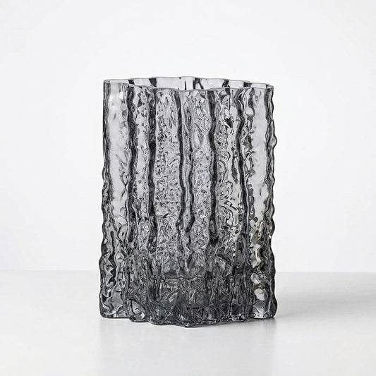 Glacies - Modern Cylindrical Glass Flower Vase