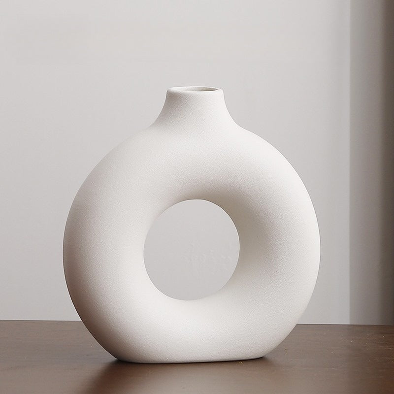 Inanis - Modern Geometric Ceramic Home Decor Vase