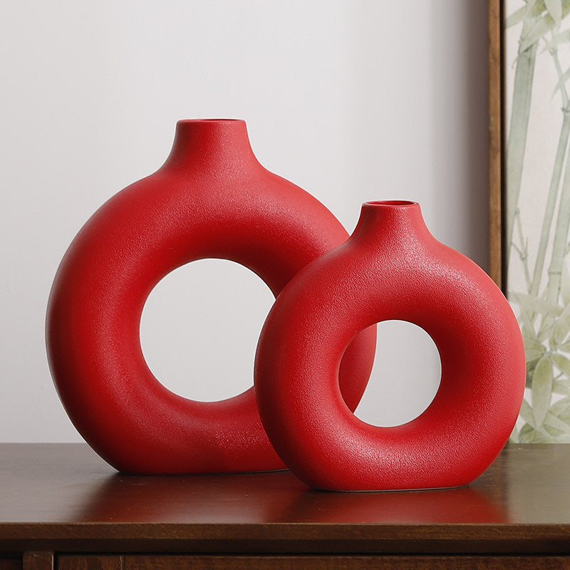 Inanis - Modern Geometric Ceramic Home Decor Vase