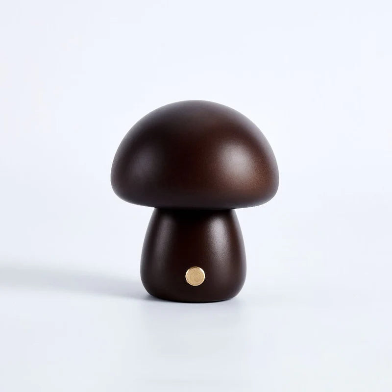 Duru - Wooden Mushroom Table Lamp
