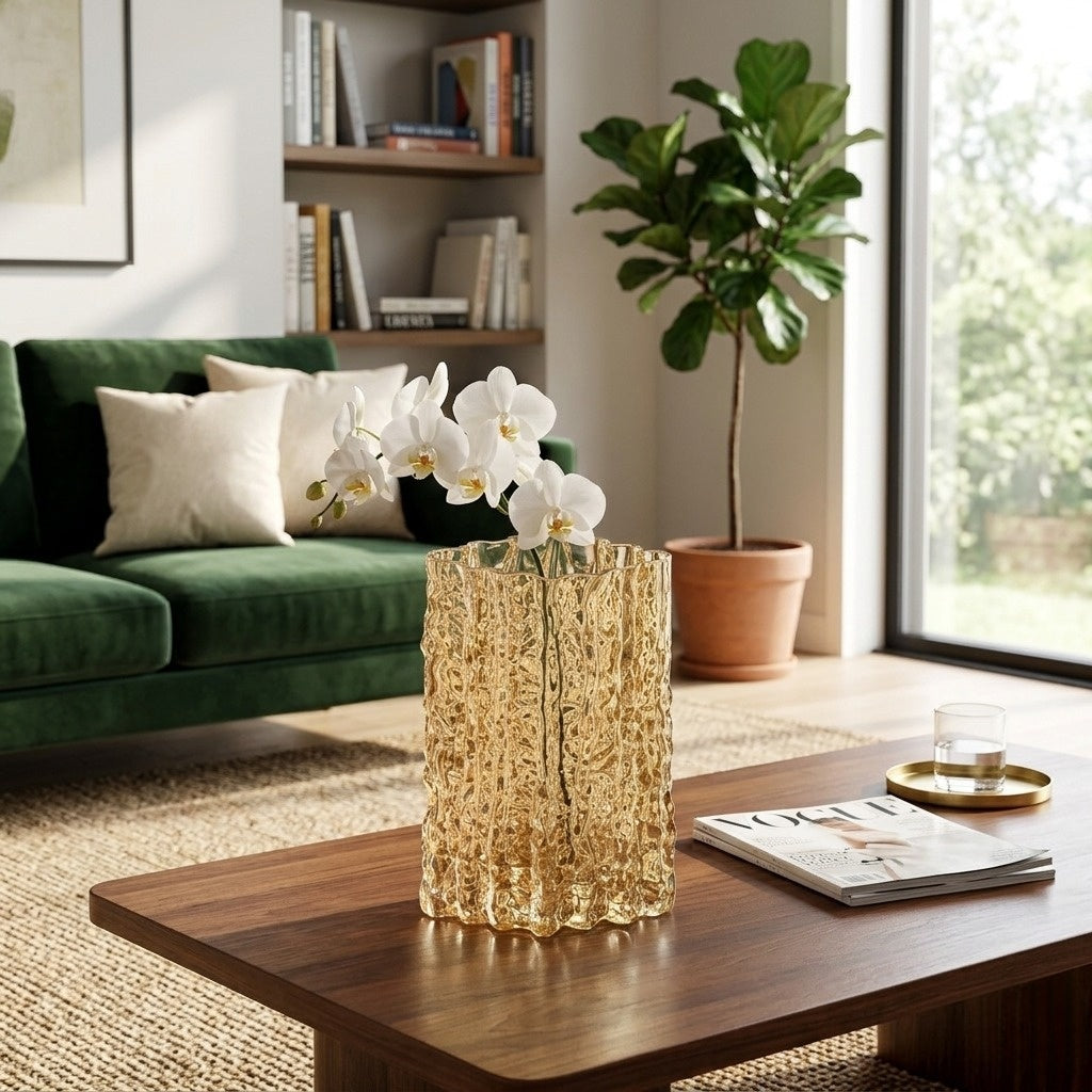 Glacies - Modern Cylindrical Glass Flower Vase