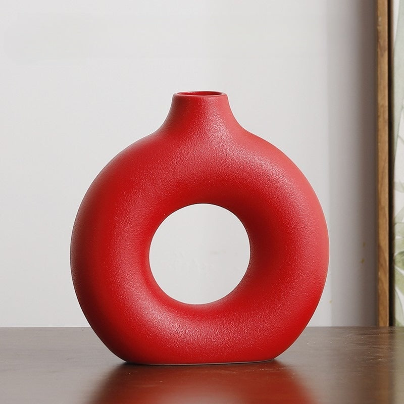 Inanis - Modern Geometric Ceramic Home Decor Vase