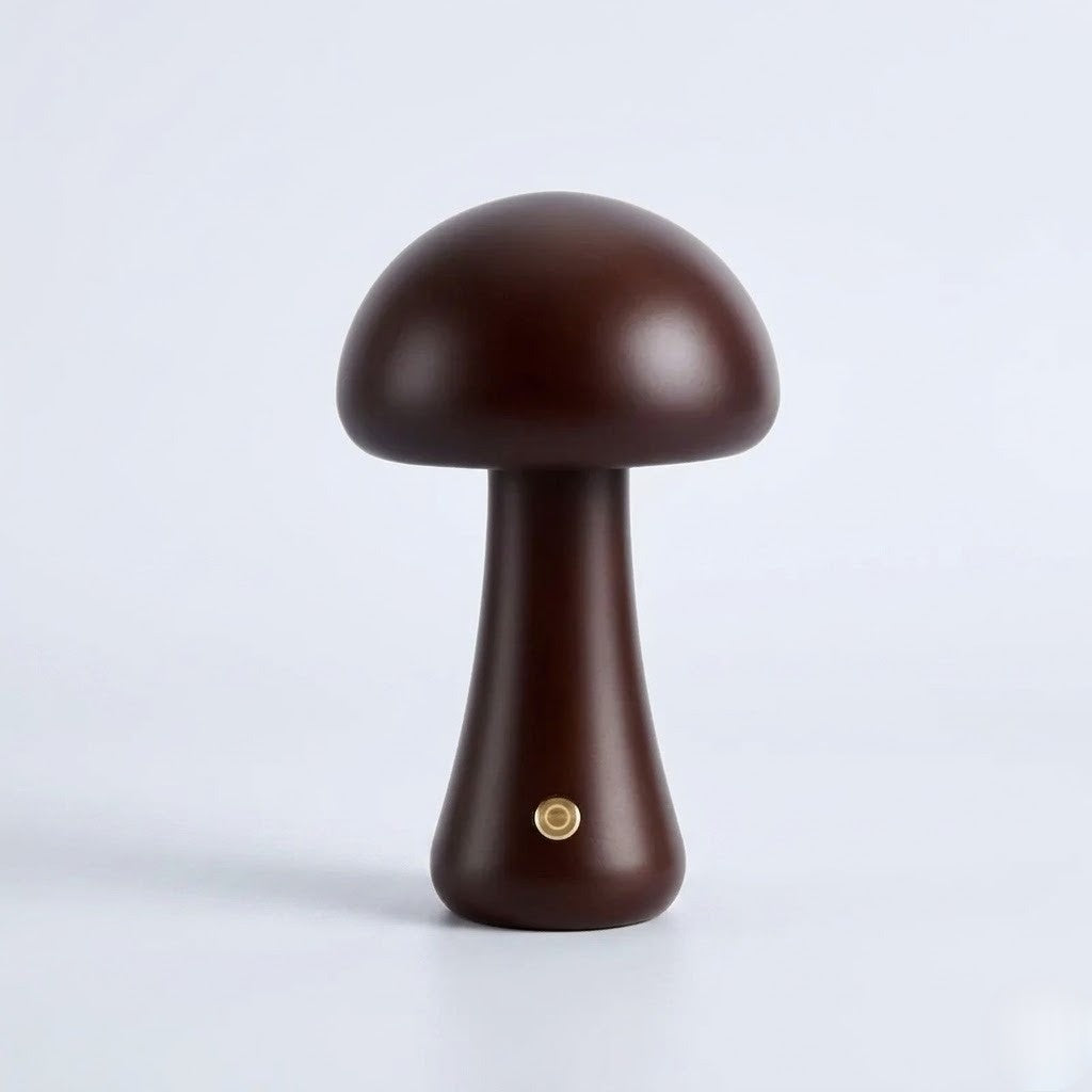 Duru - Wooden Mushroom Table Lamp